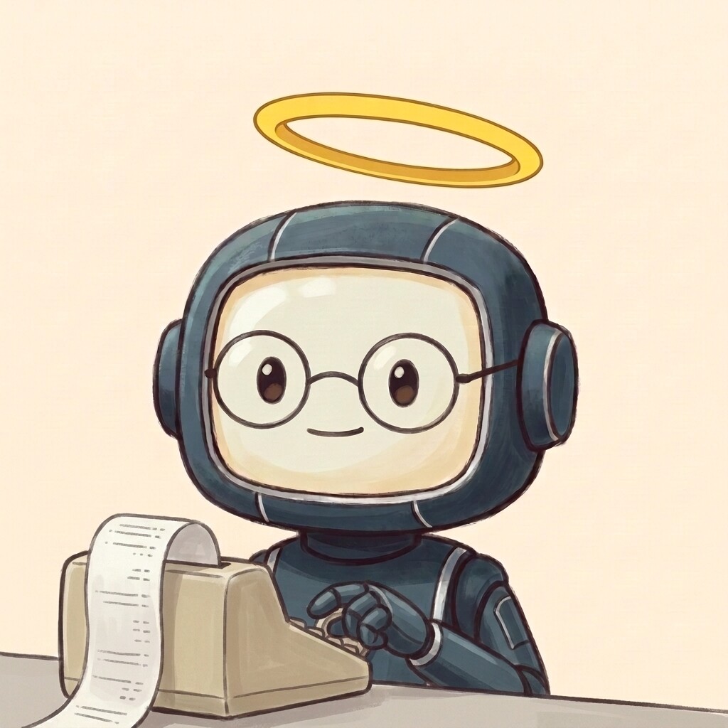 Holy Fin, the finance agent, at a printing calculator.